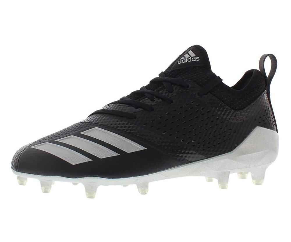 ADIDAS ADIZERO 5STAR 7.0 CLEAT MEN'S LACROSSE 6.5 CORE BLACK-SILVER METALLIC